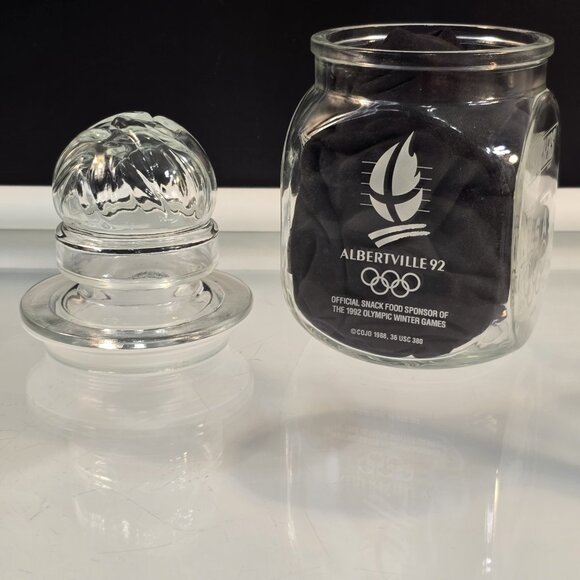 SNICKERS '92 Barcelona Albertville Winter Summer Olympic Games Glass Jar & Lid - Picture 4 of 6